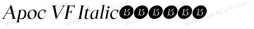 Apoc VF Italic字体转换
